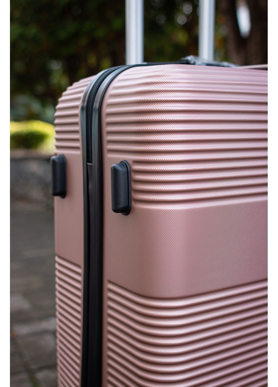 Чемодан пластиковый ручная кладь XS, цвет черный Wings 5398 (365715885)