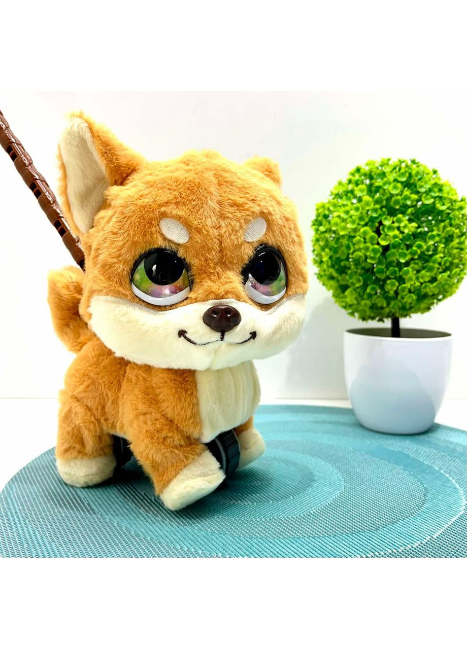 Собачка -каталка на палочке интерактивная украинский язык Коричневая (M 6246 I UA) No Brand (365653703)