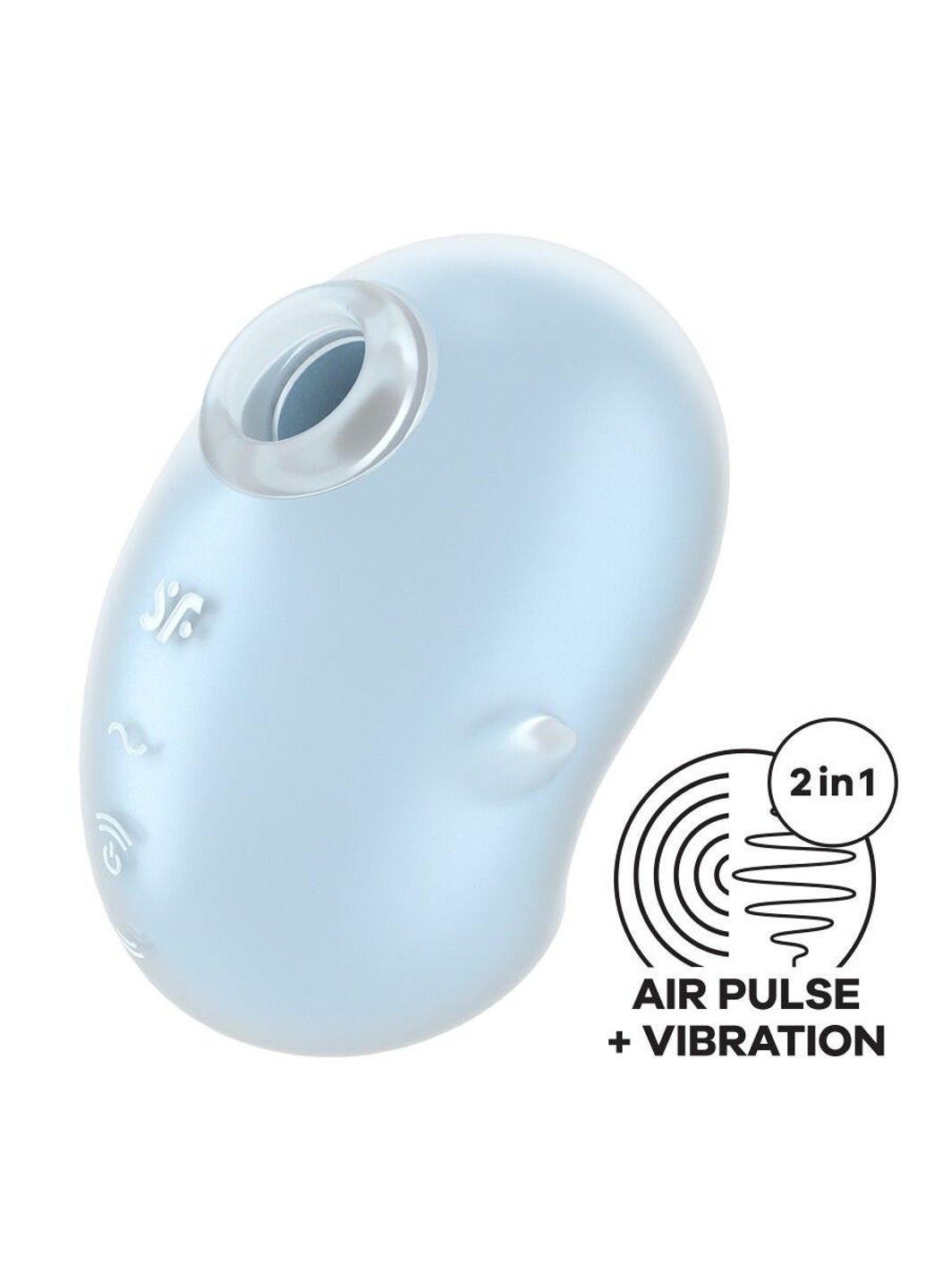 Вакуумный клиторальный стимулятор с вибрацией Cutie Ghost Blue Satisfyer (333332559)