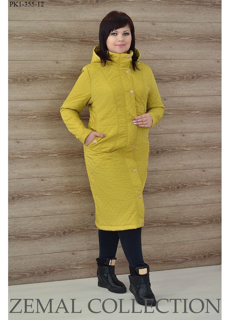 Горчичная демисезонная пальто Zemal