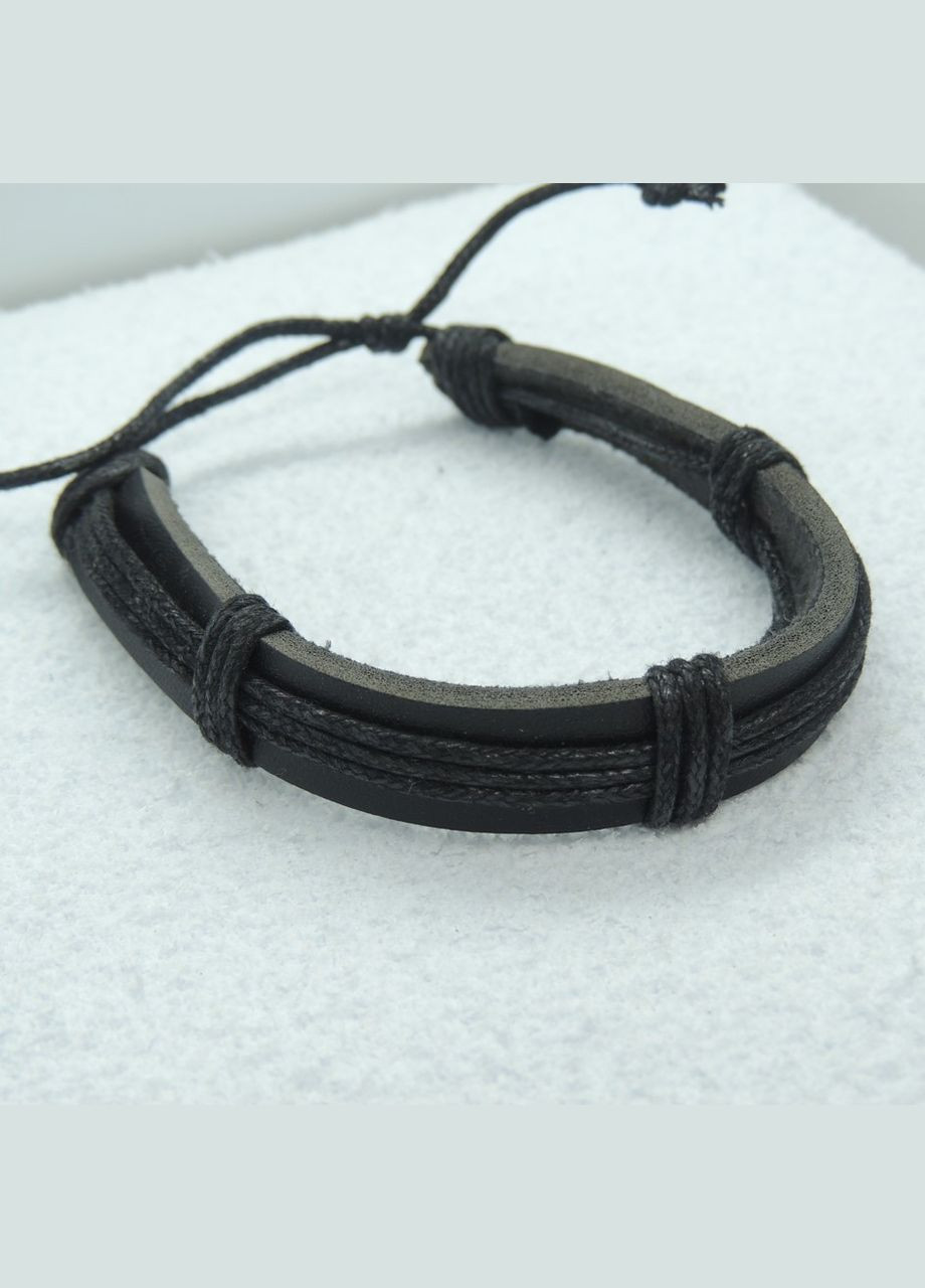 Браслет кожаный на руку черный с многослойным плетением B1588 Fashion Jewelry (292324243)
