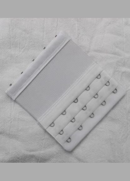 Удлинитель-расширитель спинки бюстгальтера с резинкой до 9 см на 5 крючков Белый No Brand (307364875)