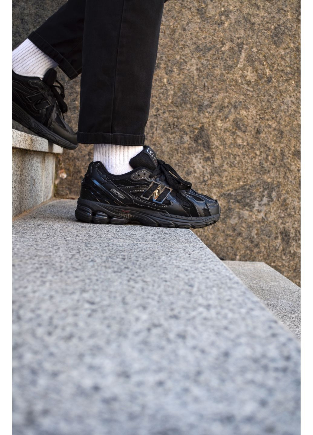 КРОССОВКИ ЖЕНСКИЕ NEW BALANCE 1906D TRIPLE BLACK НЬЮ БЕЛАНС 1906D No Brand чёрные демисезоны (367174546)