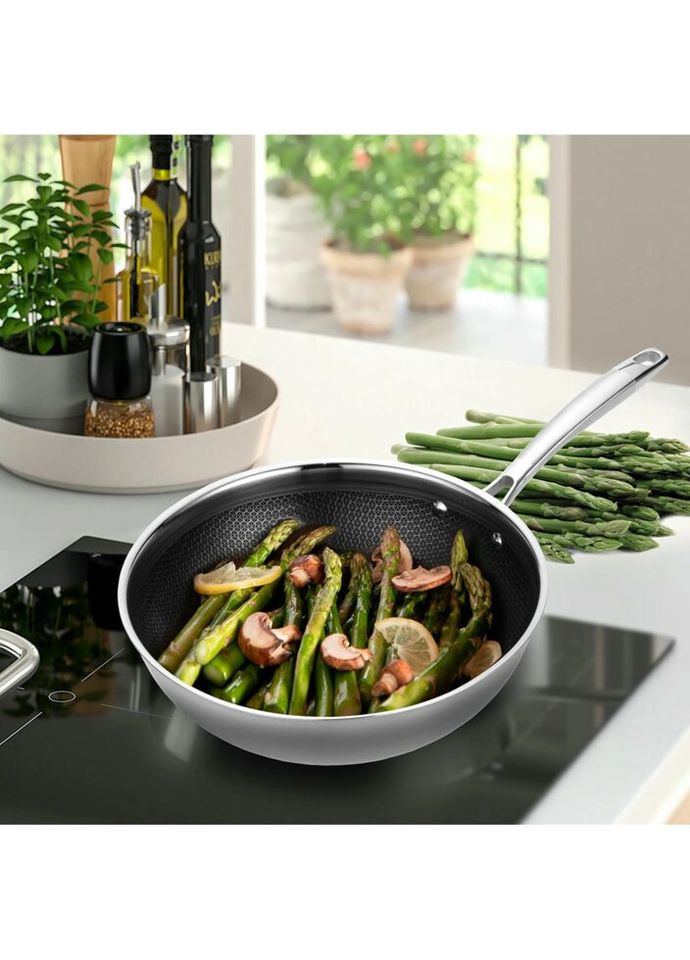 Сковорода WOK MR-1224-30 30 см серая Maestro (319163690)