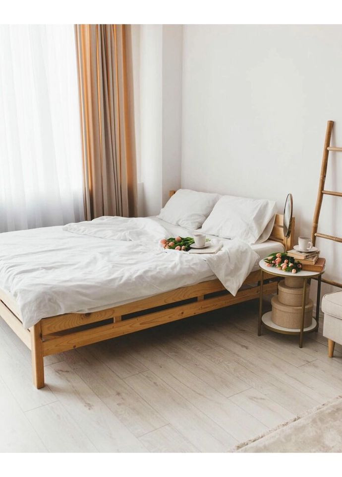 Постельное белье полуторное Home Вареный хлопок 20940 160х215 см белое DUSHKA (327791563)