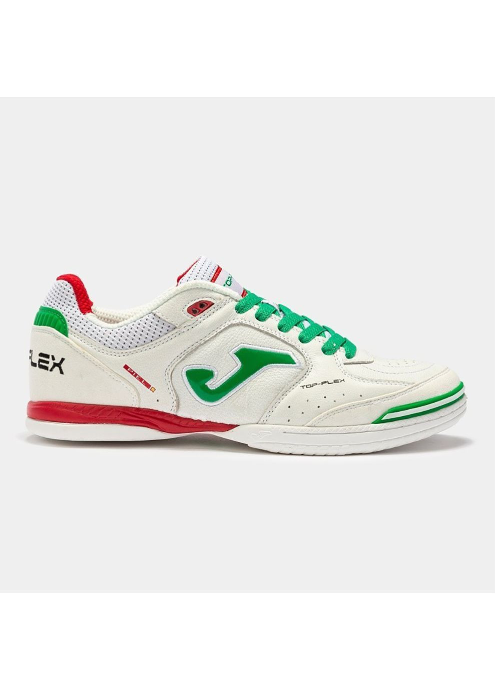 Белые футзалки top flex 2202 white green indoor белый Joma