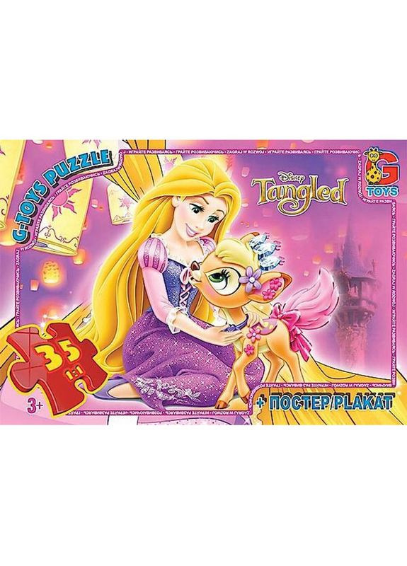 Детский пазл классический "Рапунцель" TA010 плакат 35 элементов G-Toys (343275132)