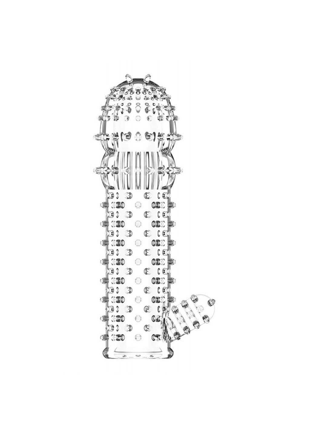 Многоразовая насадка на пенис с шипами и стимулятором клитора We Love (284279420)
