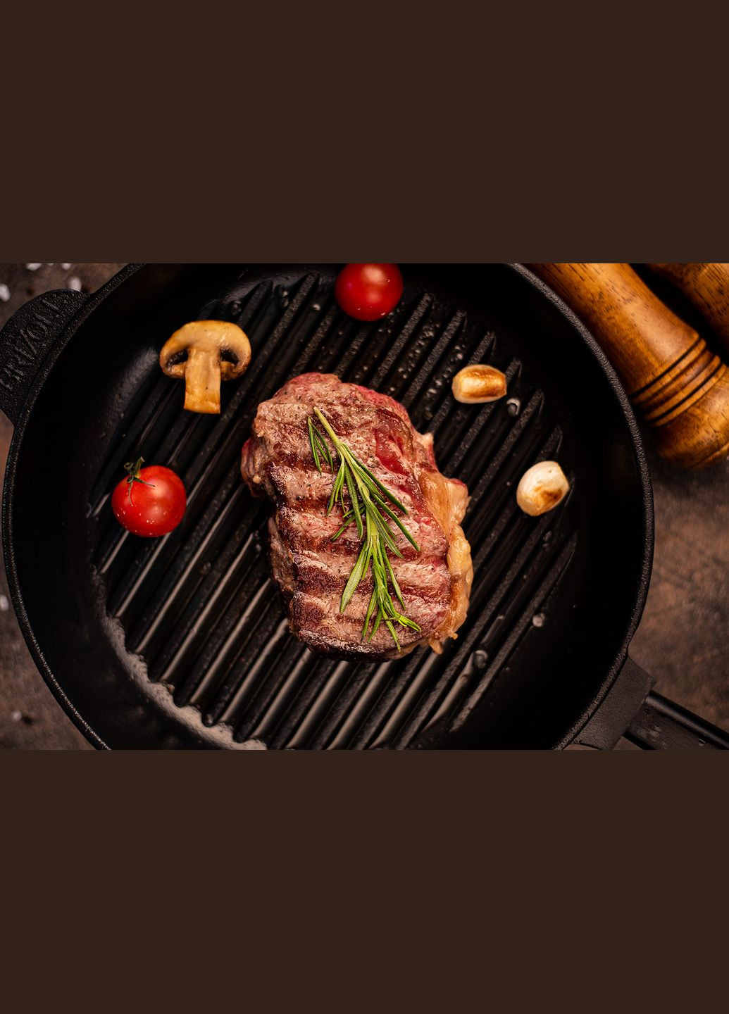 Чавунна сковорода гриль Optima-Bordo 260 х 40 мм Brizoll (322732357)