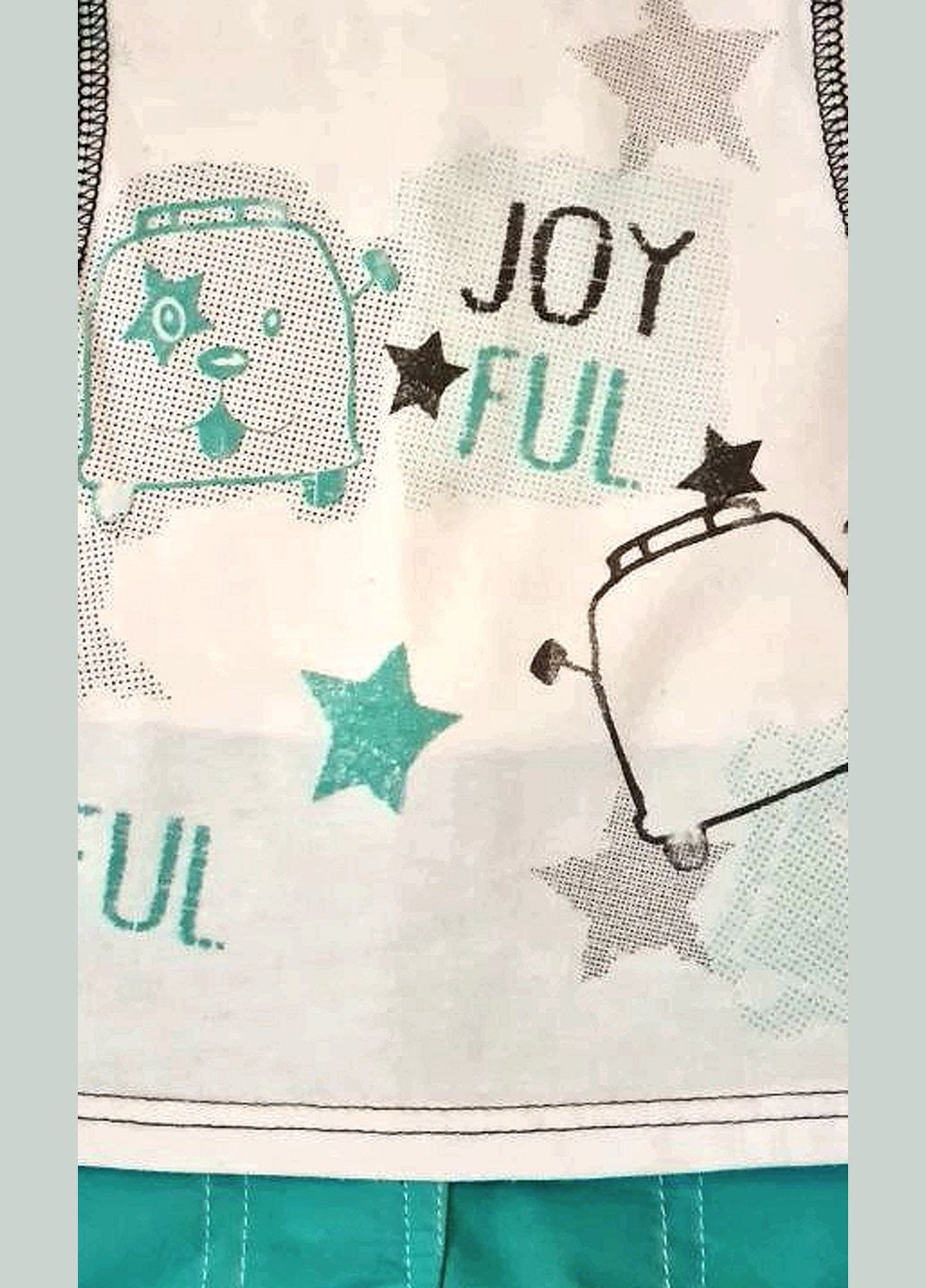 Комбинезон легкий для мальчика 3pommes 32011 белый с салатовым 3 Pommes (326601701)