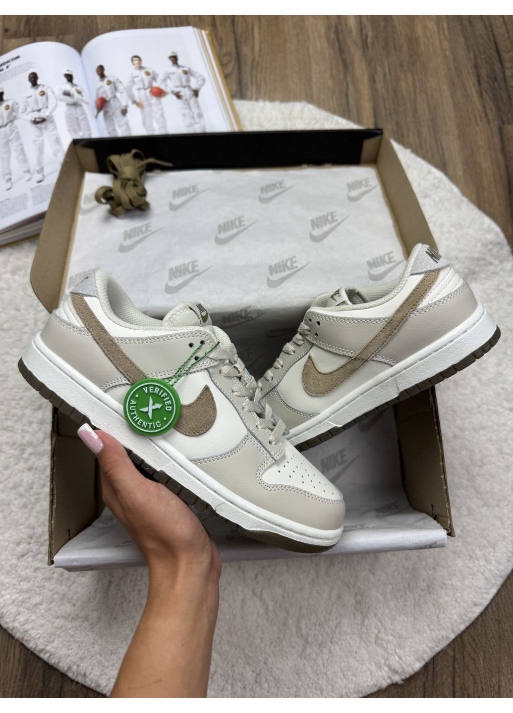 Сірі Осінні кросівки чоловічі nike sb dunk low grey white brown найк сб данк No Brand
