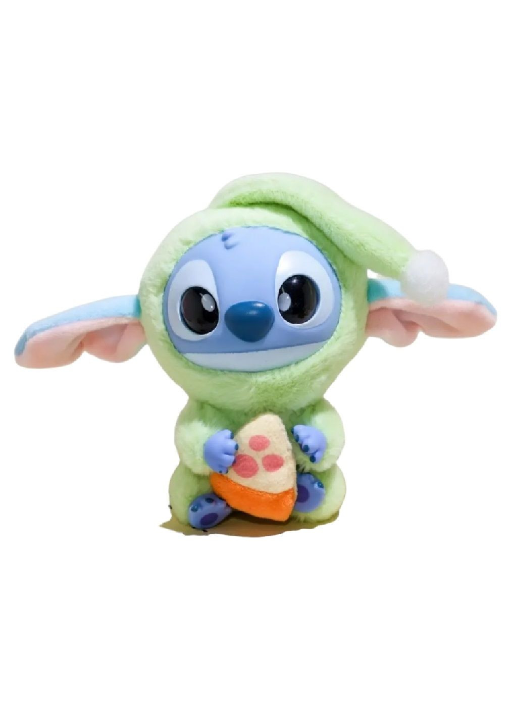 М'яка плюшева іграшка фігурка брелок Стіч в костюмі Лабубу з петлею для підвішування 15 см (480994-Prob) Зелений з піцою Unbranded (350633533)