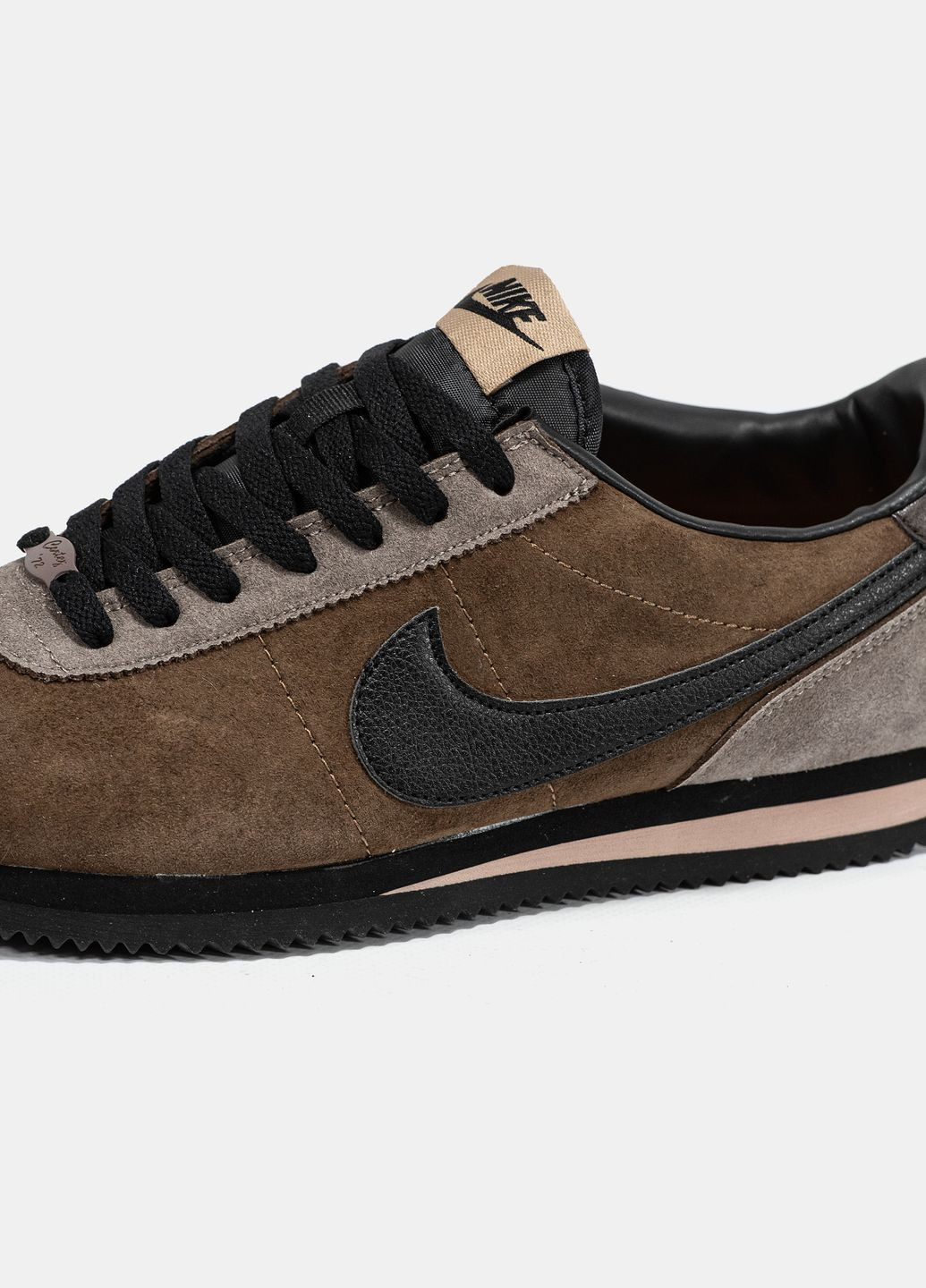 Кроссовки женские и мужские Nike Cortez Brown Black | Найк Кортез коричневые No Brand коричневые демисезоны (335012305)