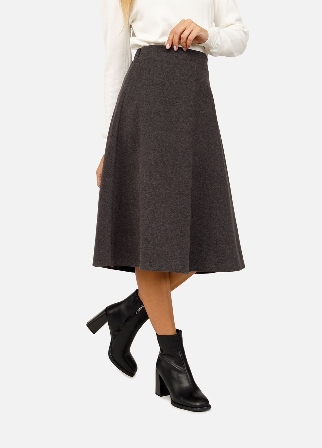 Серая женская юбка цвет серый цб-00262051 Yuki