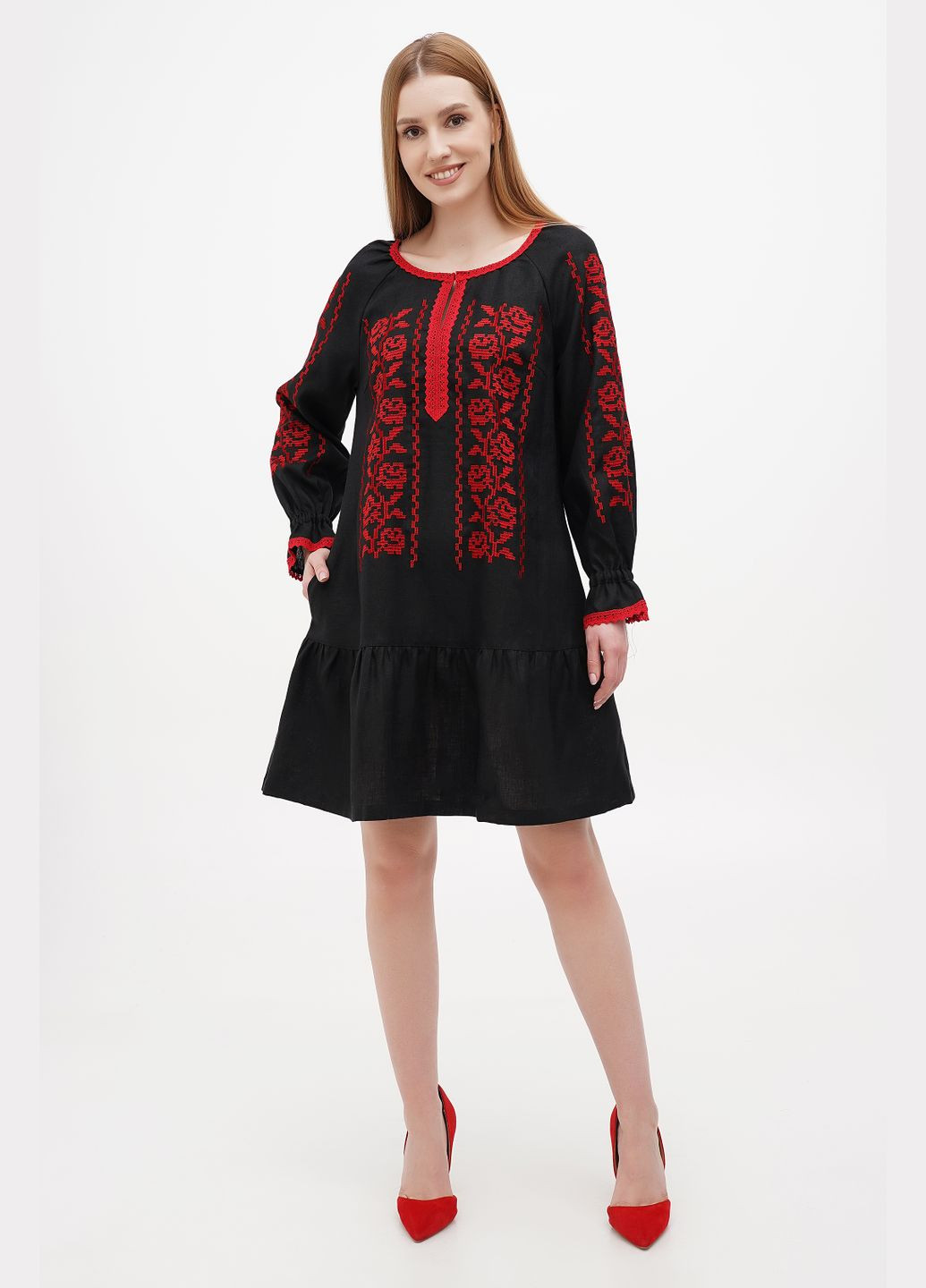 Черное платье славена, голубой, р.42, код 0325/42/1305 ГАЛЕРЕЯ ЛЬОНУ