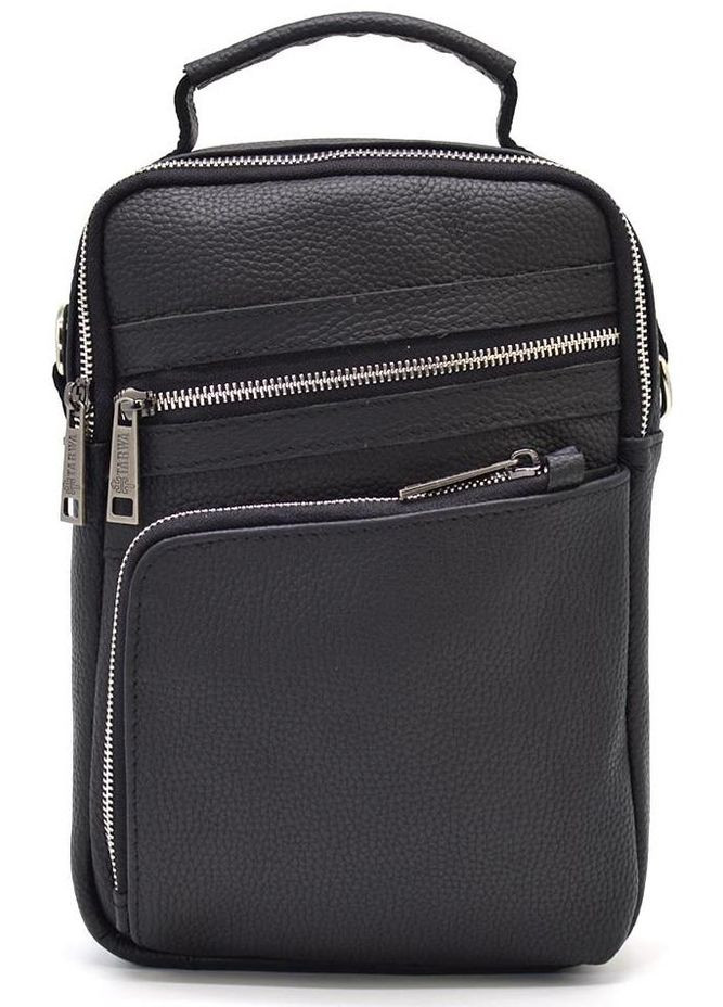 Сумка планшет через плечо для документов и для телефона мужская из натуральной кожи средняя Черный 37383 TARWA (352527496)