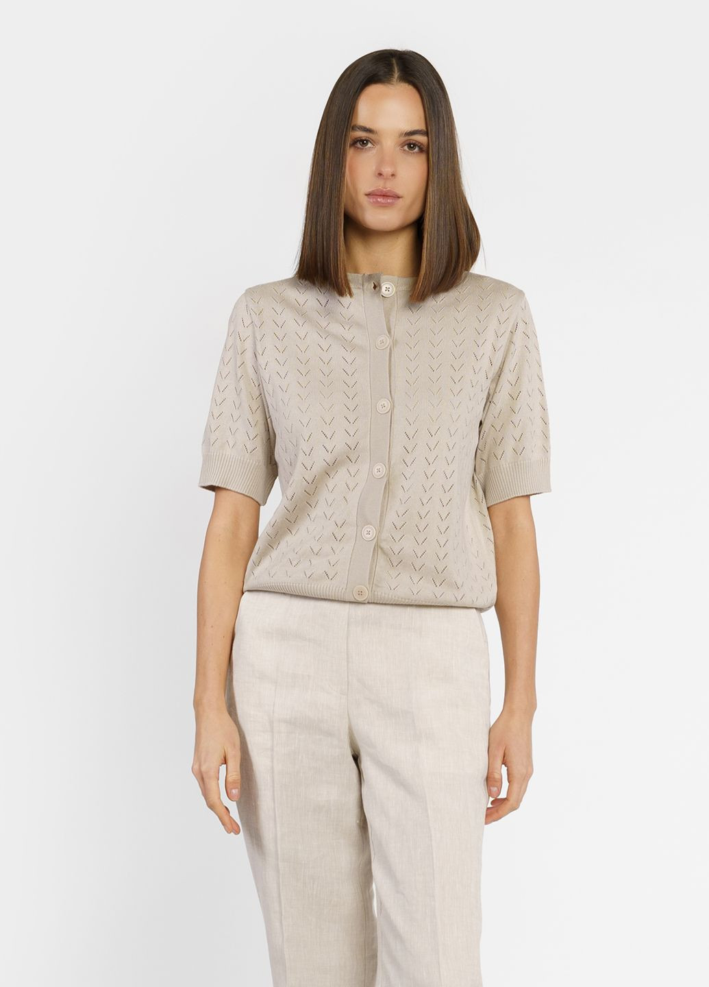 Кардиган жіночий бежевий Arber Knitted jacket W2 WTR-18 (316227345)