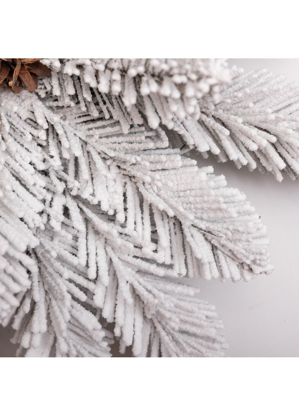 Подсвечник-венок на 1 свечу Праздничный с декором заснеженный LUGI SOK-O-4 No Brand (371373031)