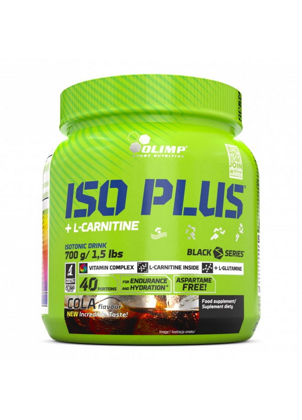 Изотоник Iso Plus, 700 грамм Кола Olimp (293419087)