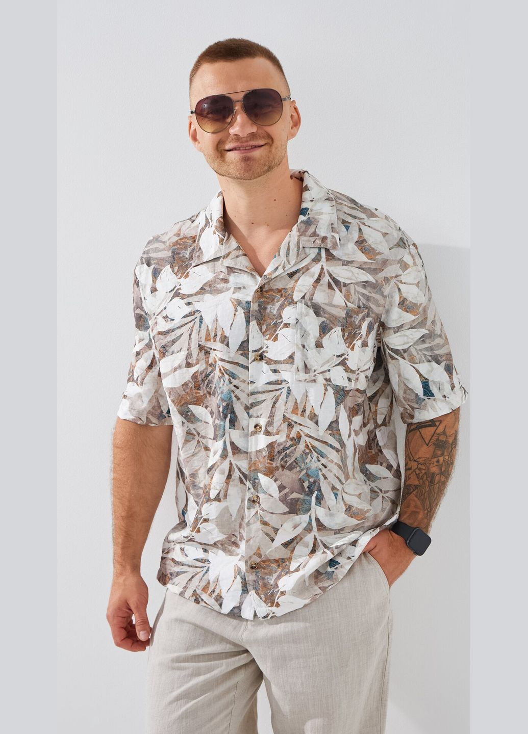 Сорочка кежуал з візерунком чоловіча MTC02308 shop (2000999205149) LAWA (339041952)