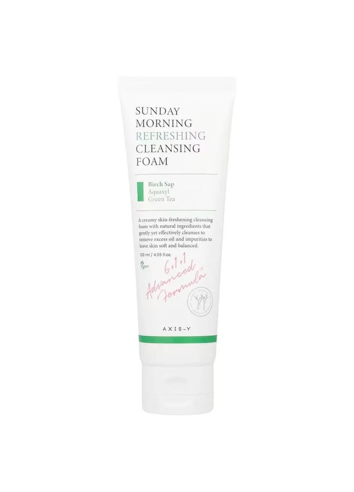 М'яка пінка для вмивання на кожен день Sunday Morning Refreshing Cleansing Foam 120ml Південна Корея AXIS-Y (346490282)