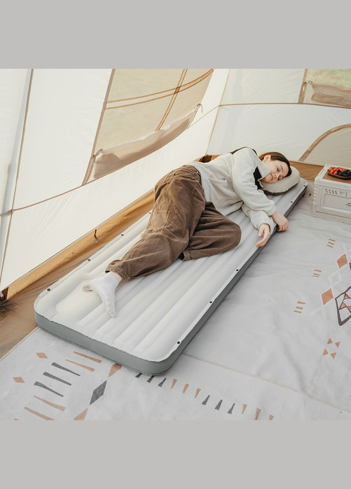 Матрас надувной одинарный CNK2450WS034, 95 мм, с мешком для надувания, белый. Naturehike (353505620)