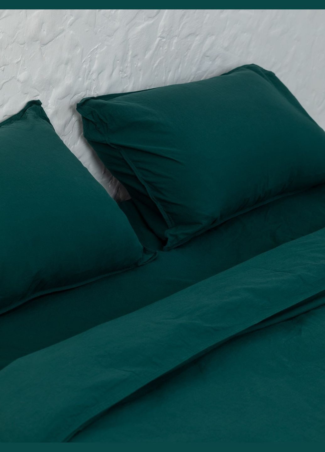 Комплект білизни із вареної бавовни Smaragd євро, Простирадло без резинки Leglo (300370349)