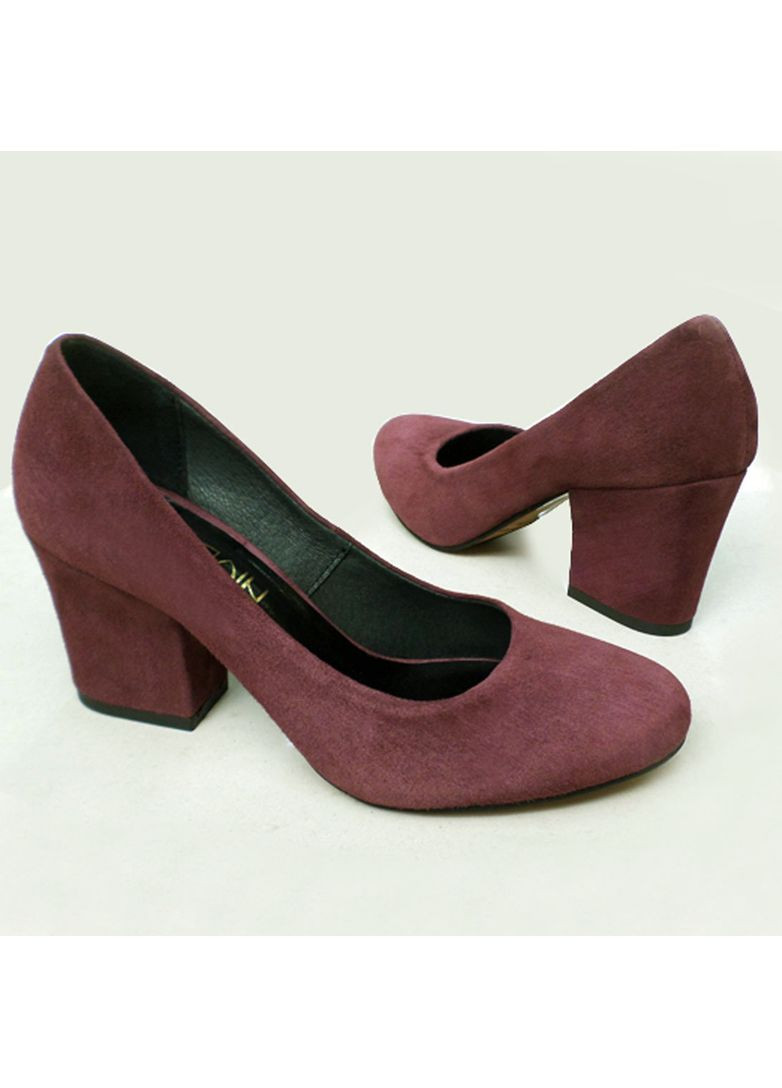 Nivelle Туфли женские замшевые бордовые на каблуке 7см.Размер 37 (23,5см) бордовый з натуральная замша, — демисезон (353828376)