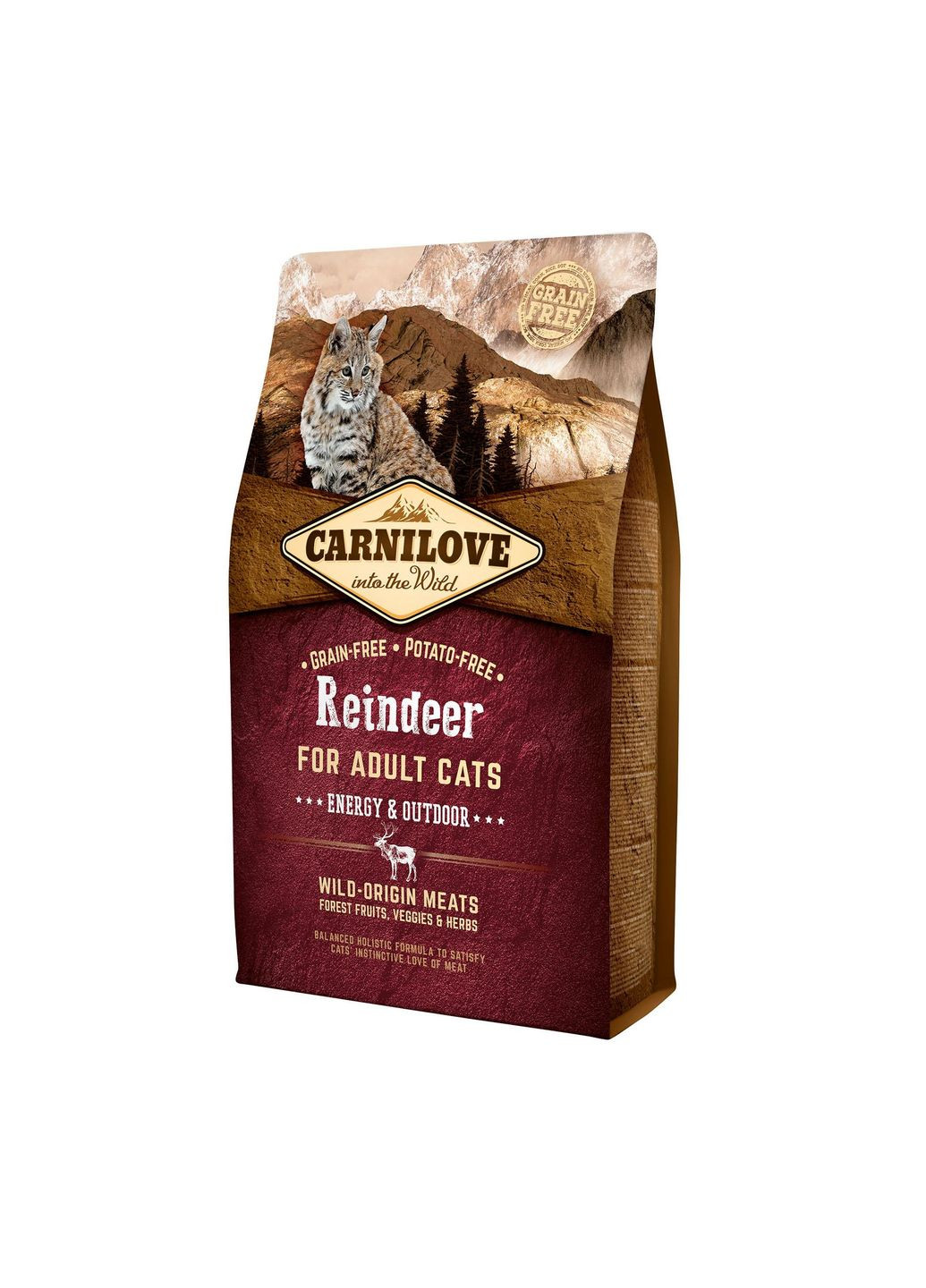 Сухой корм для взрослых активных кошек Raindeer Energy & Outdoor 2 кг (8595602512256) Carnilove (279571912)