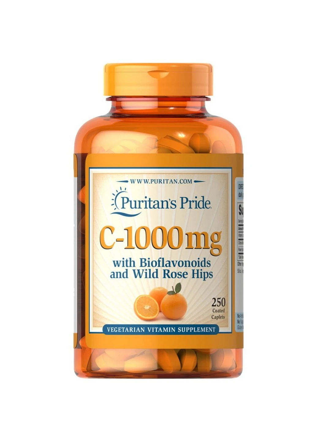 Витамины и минералы Vitamin C-1000 mg with Bioflavonoids & Rose Hips, 250 каплет Puritans Pride (296260302)