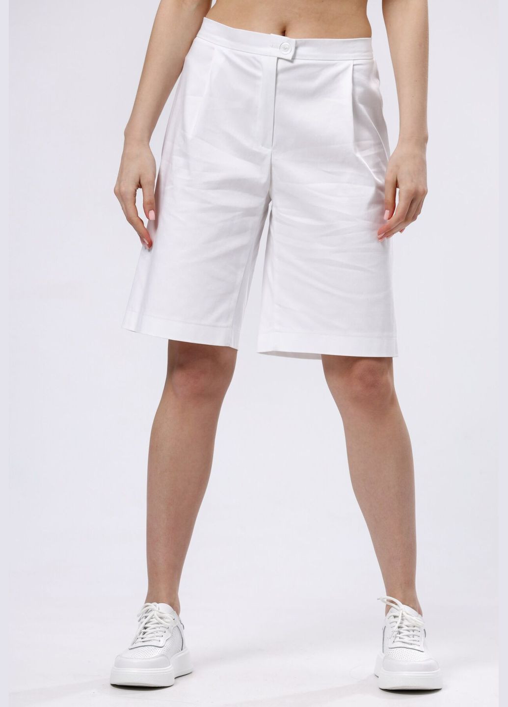 Подовжені шорти з бавовняної тканини 7166 Білі Cat Orange (369151007)