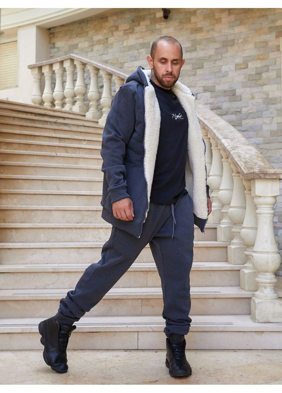 Мужской утепленный костюм из тринитки на флисе — ЗАМЕРЫ В ОПИСАНИИ Vione (370655203)