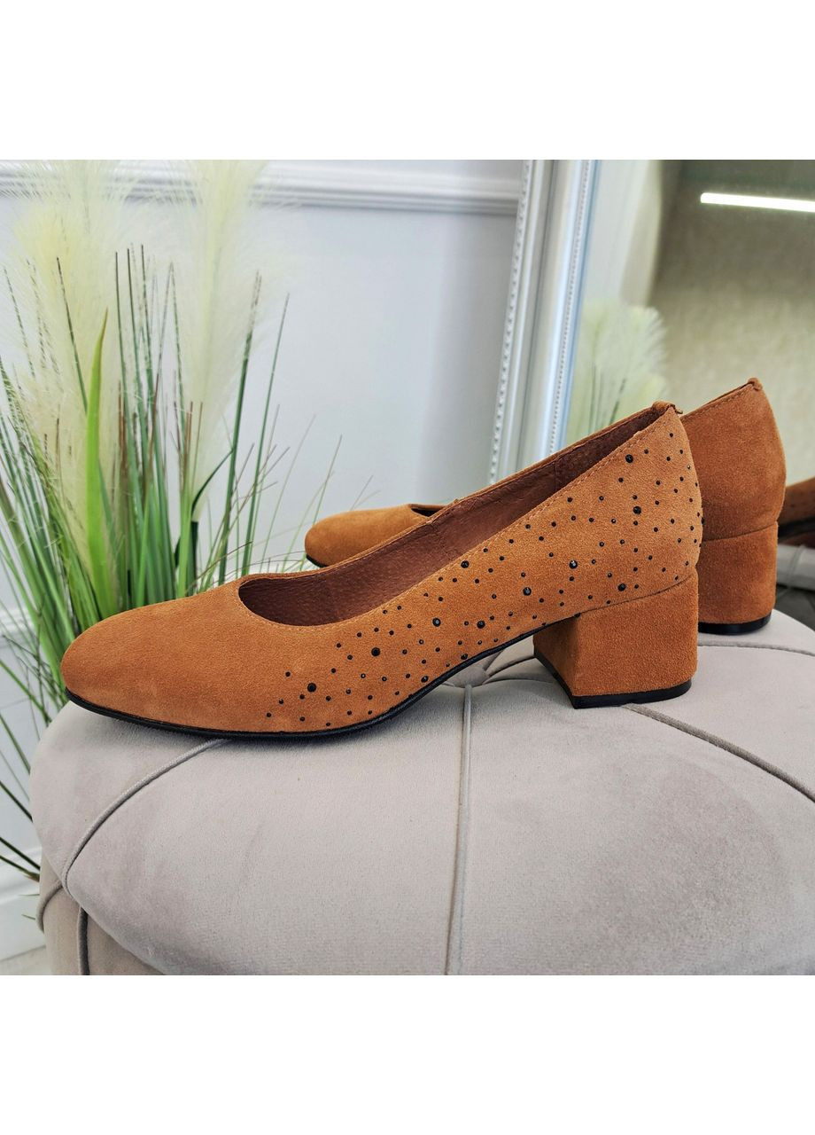 Vasha para Туфли женские замшевые рыжие. 40 размер оранжевый з натуральная замша, украина — демисезон (362355006)