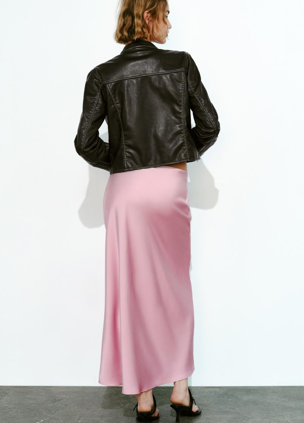 Розовая праздничный однотонная юбка Zara