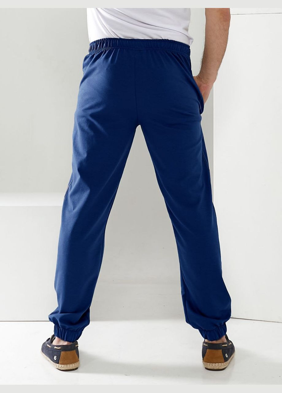 Синие спортивные, повседневный, кэжуал демисезонные брюки No Brand