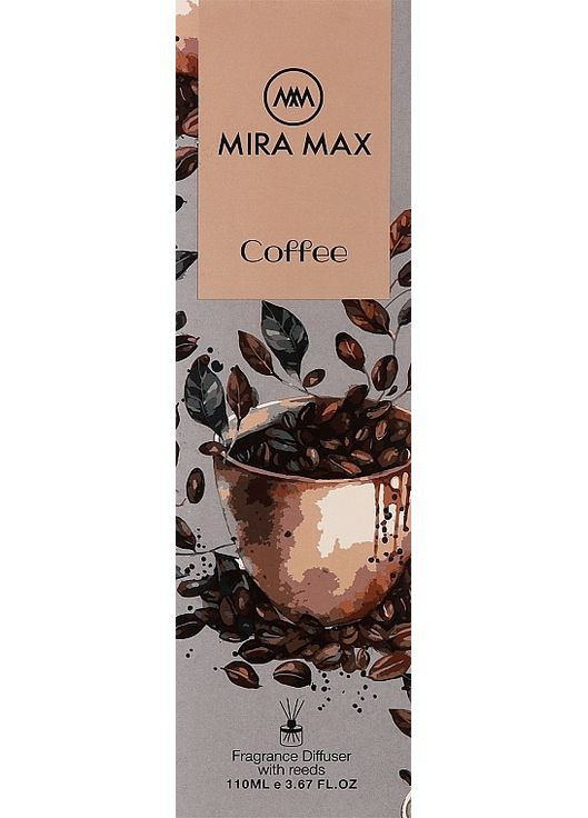 Аромадифузор Coffee Fragrance Diffuser With Reeds Premium Edition 110ml (1331009-31101094) Mira Max (368634976)