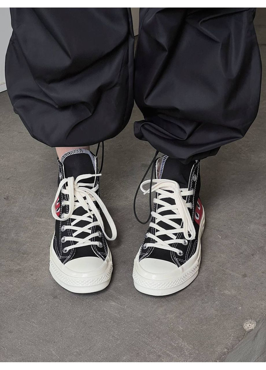 Білі Осінні кеди converse chuck taylor all star 70 hi comme des garcons play black a08791c No Brand