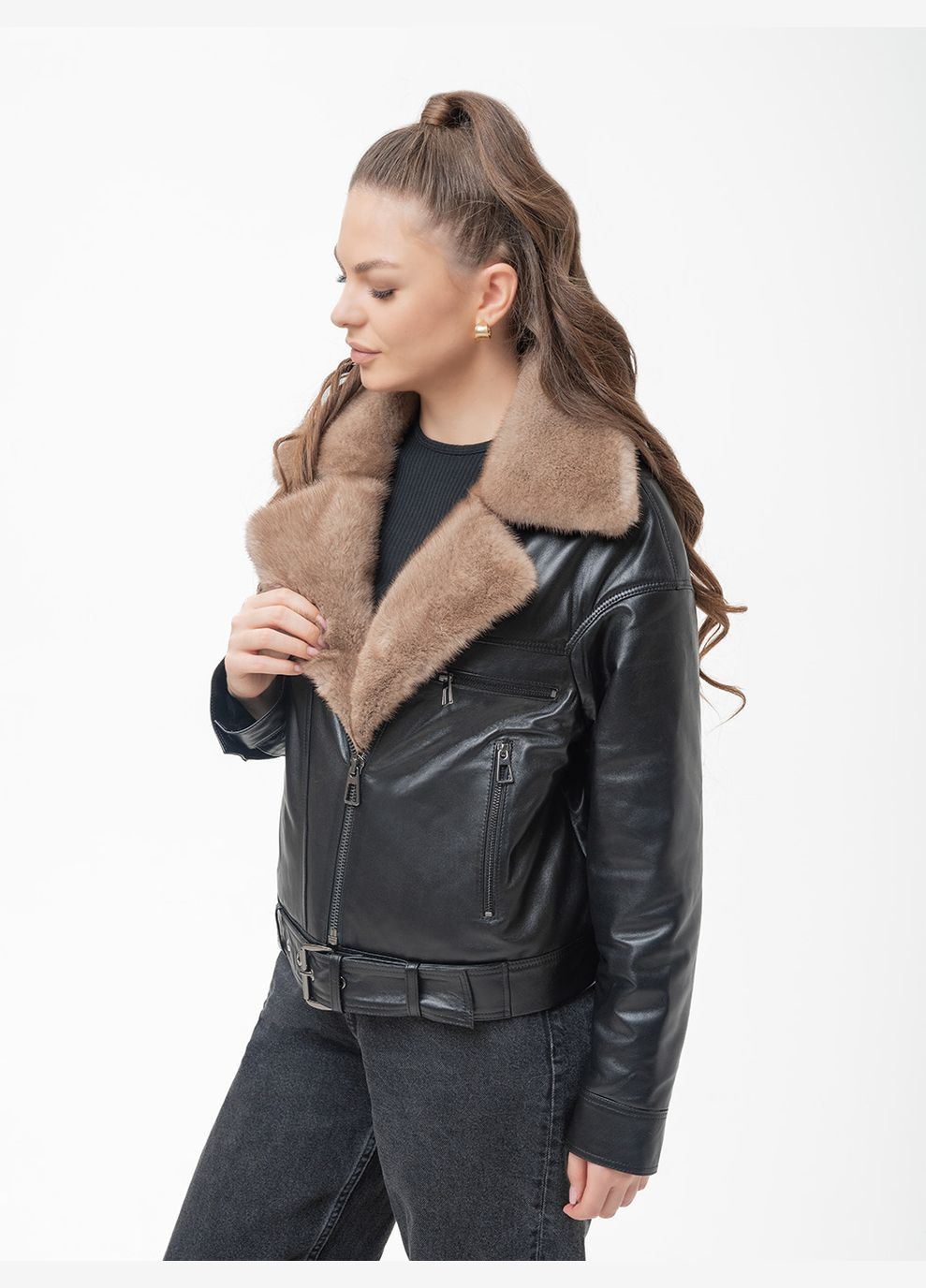 Чорний демісезонний Пуховик Fabio Monti