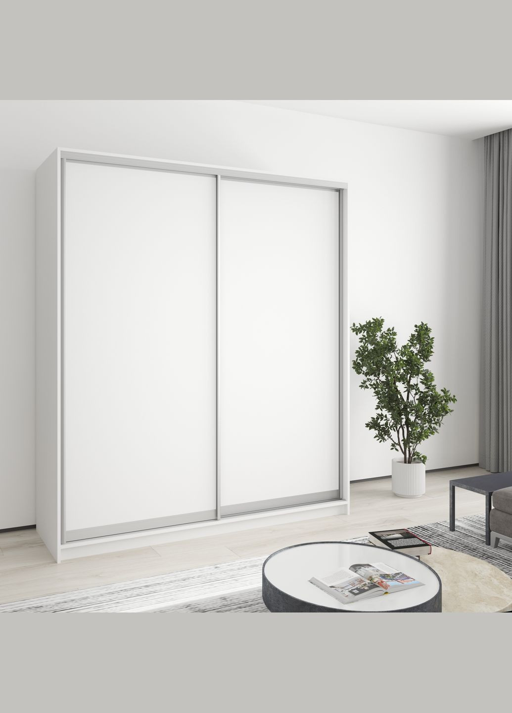 Шкаф-купе двухдверный Уни AL 2ДСП 180x45x210 см (MBS-2568) MebelStar (362373852)