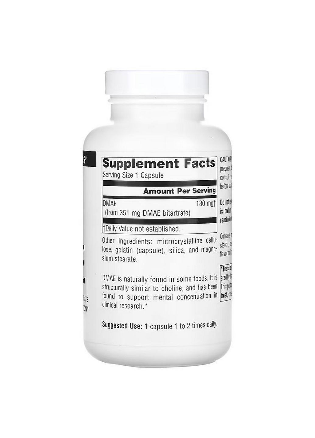 Натуральна добавка DMAE, 200 капсул Source Naturals (293420949)