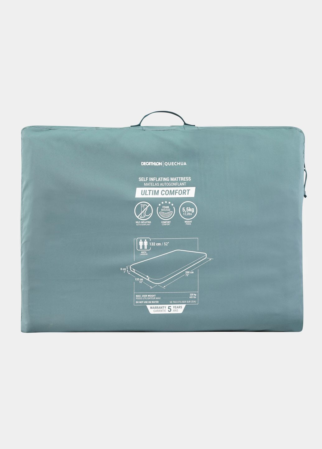 Самонадувний Матрац для Кемпінгу Ultim Comfort Двомісний 200 x 136 x 8 см Quechua (335052788)