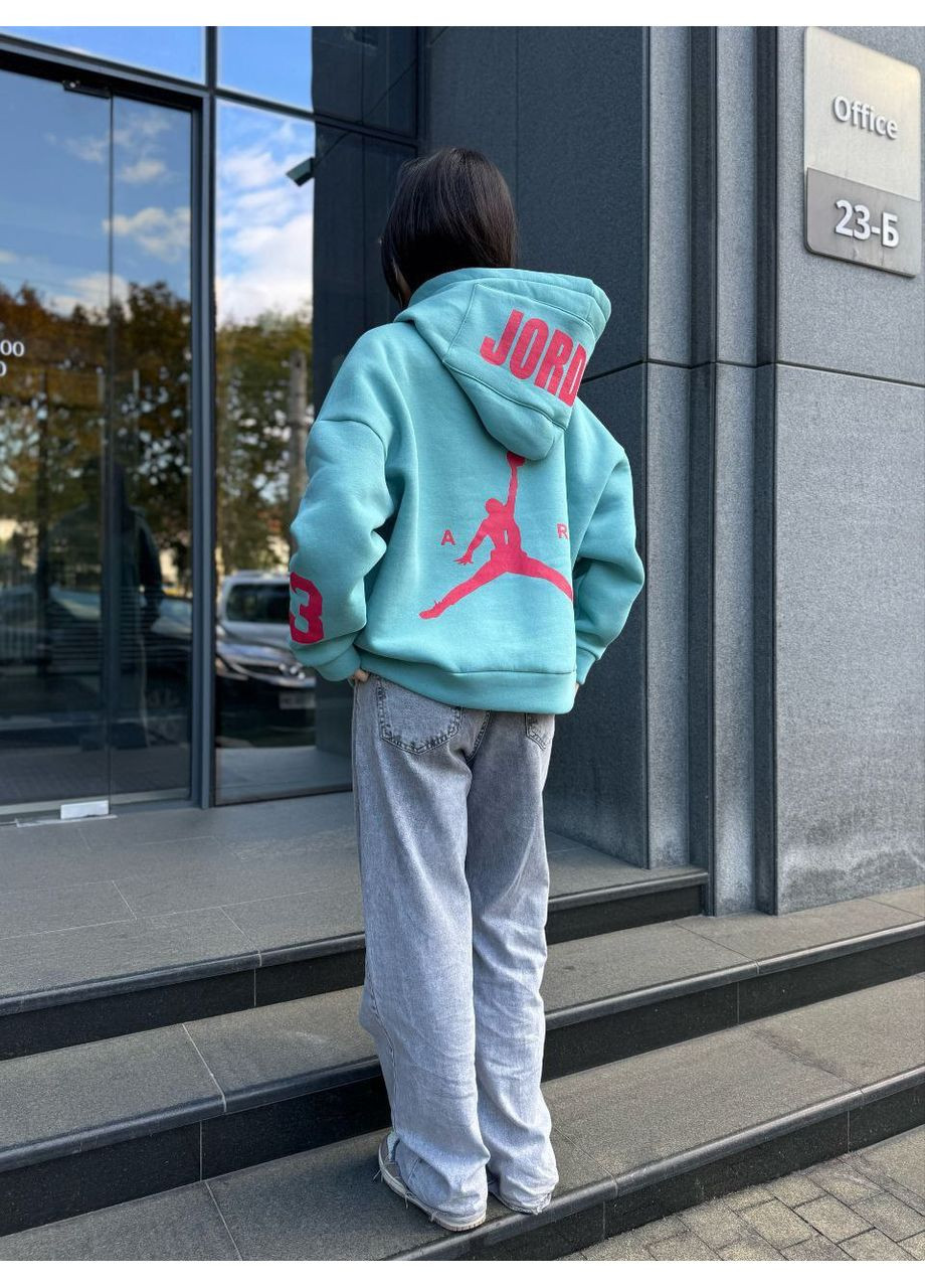 Жіноче спортивне худі на флiсi м'ятного кольору 35504 Fashion (365642391)