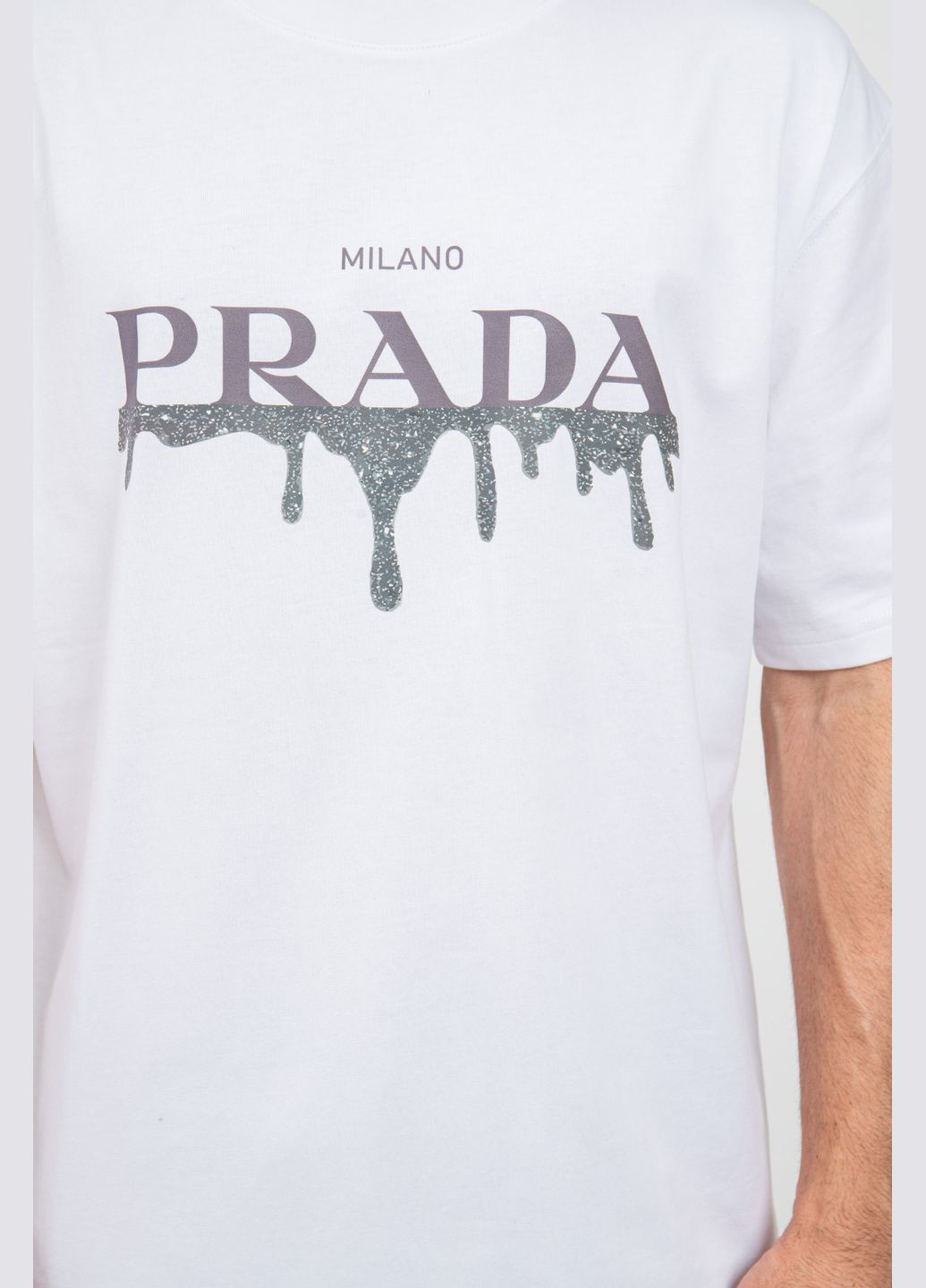 Белая футболка Prada