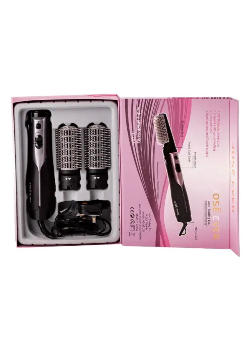 Фен стайлер для волос 2 в 1 JE204SL 1000 Вт Серебро Sokany (353503473)