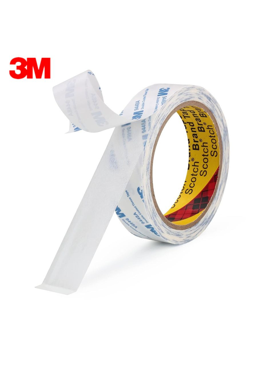 Двостороння стрічка 3M 9448A Double Side Tape 10 мм 10 метрів Прозора 3М (345701642)