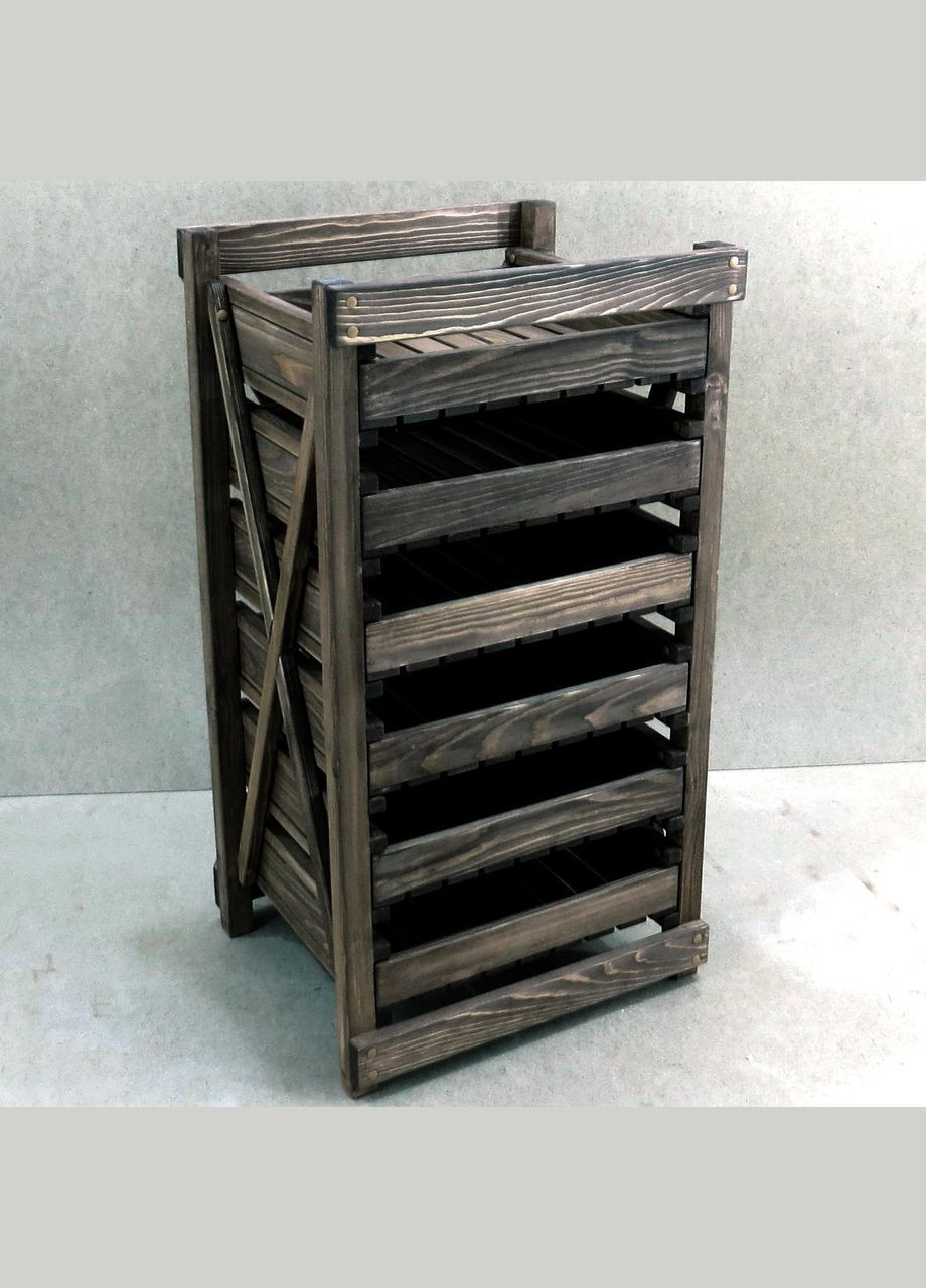 Стеллаж для овощей и фруктов из дерева Ровен 50 мокко (ЯХТ-500210) No Brand (327844528)