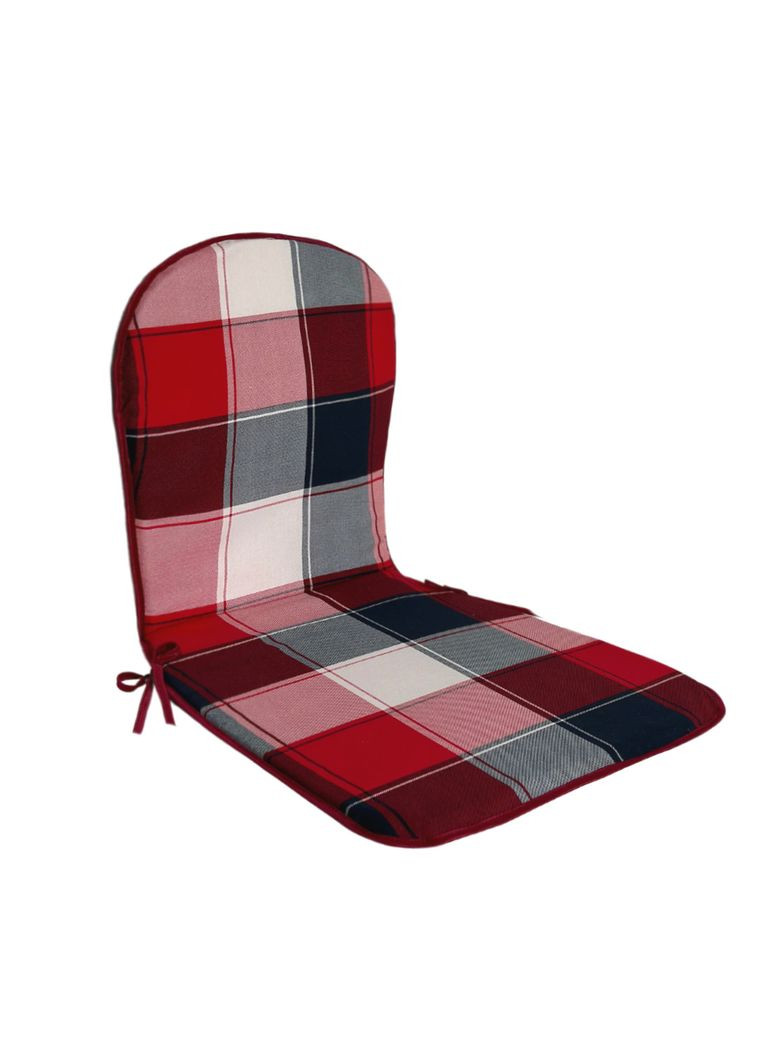 Матрас на стул и кресло красный черно-белая клетка No Brand (324829670)
