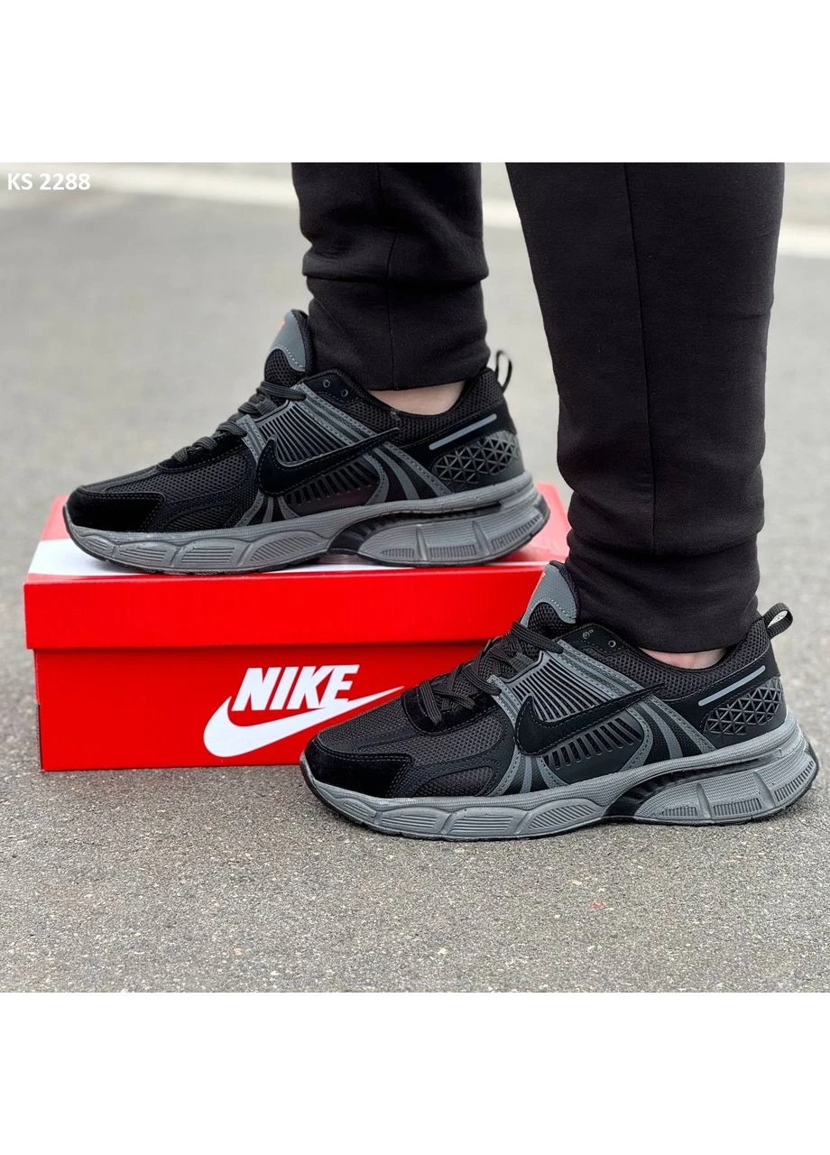 Черные демисезонные кроссовки мужские nike vomero 5 black gray найк вомеро 5 черные No Brand