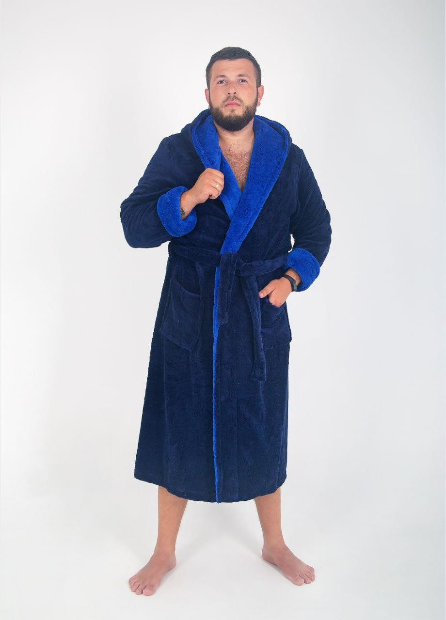 Халат батал махровий чоловічий довгий, теплий No Brand халат (318093574)