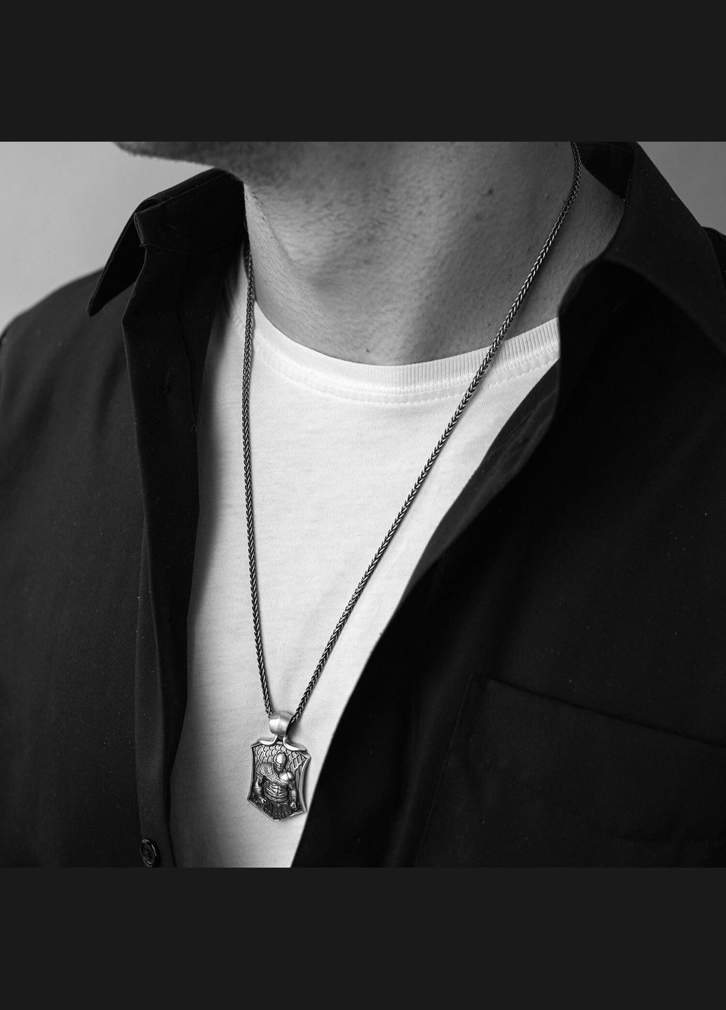 Мужской серебряный кулон Воин 378 Oniks (264644151)